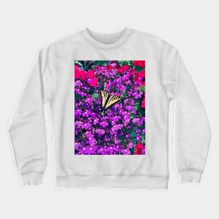 Butterfly on flowers Crewneck Sweatshirt